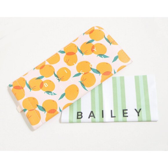 BAILEY NELSON Peach Print Soft Faux Leather Glasses Case - Picture 1 of 6